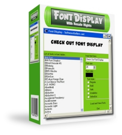 Product picture Font Display Software Mrr Allows Viewing Fonts Instantly
