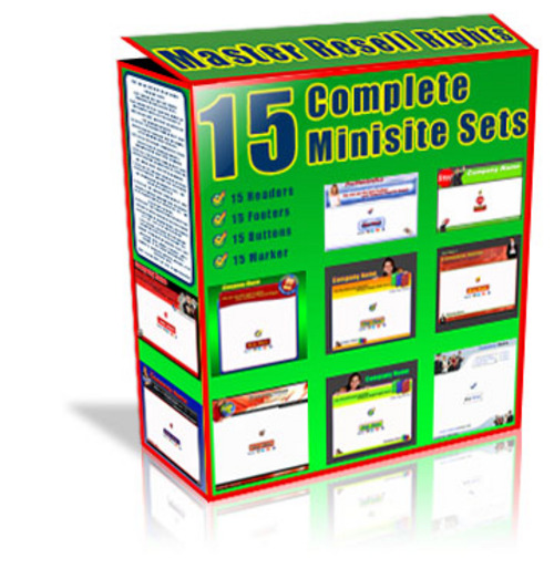 Product picture 15Complete Mini Site Sets With Master Resale Rights.