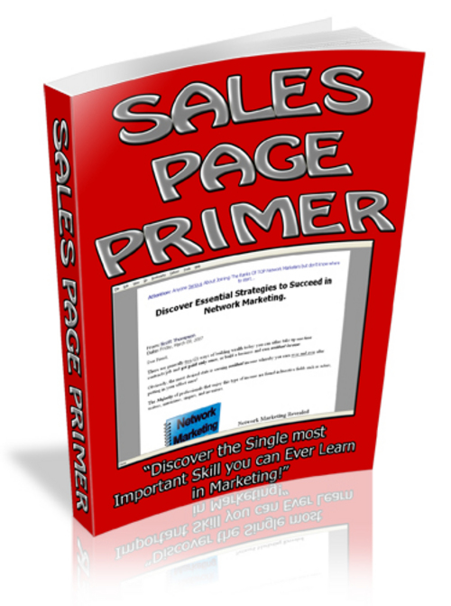 Product picture Sales Page Primer With Master Resale Rights.