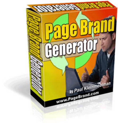 Product picture Page Brand Generator With Master Resale Rights.